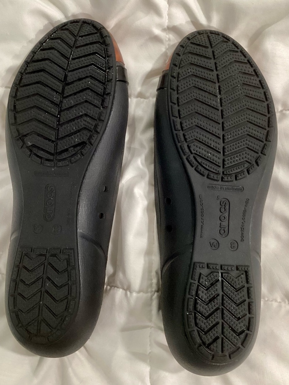 Crocs Women's Size 8 Gianna Alice Black Ballet Flats W/Tortoiseshell Toe-RETIRED - Picture 11 of 11